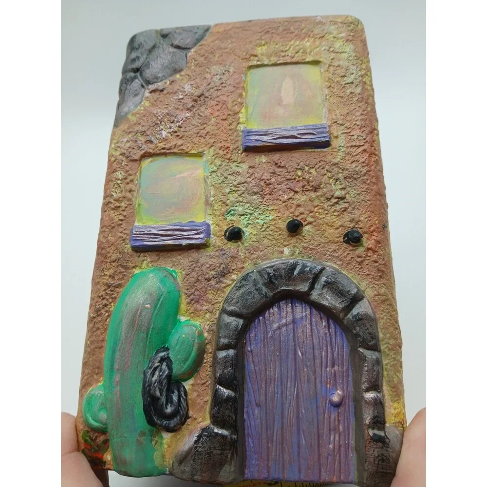 Vintage Southwestern Pottery Ceramic Textured Vase Native Aztec Santa Fe Signed